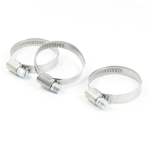 Aexit 3 Pcs Hose Clamps Universal Hardware Parts 9mm Wide Hose Pipe Fastener 21-44mm Ratcheting Hose Clamps Clamps Hoop