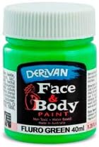 Derivan Face Paint 40ml - Fluorescent Green