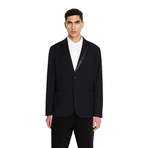 Armani Exchange Men's Blazer with Satin Tape Detailing