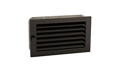 Accessori Griglia ad aria calda, colore nero, 25 x 15 cm, per stufe in maiolica e caminetti