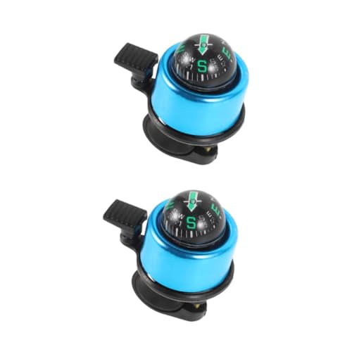 POPETPOP 2stücke Multi-Functional Fahrradglocke Mit Kompass Praktische Und Robuste Klingel Für Mountainbike Klapprad Und Mehr Installieren Und Tragbar Für Radfahrer