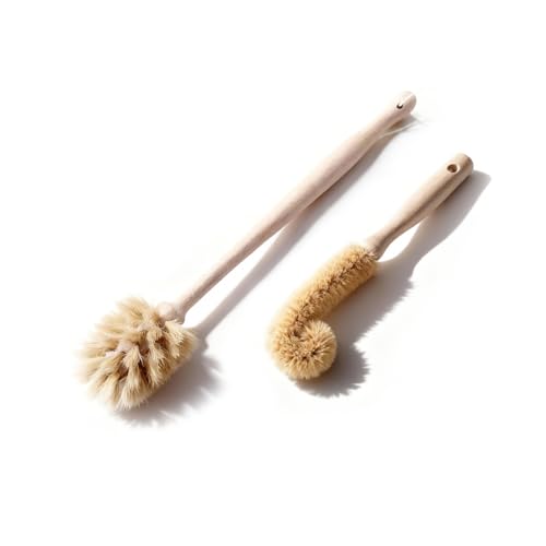 2-Piece Wooden Bottle Brush Cleaning Set