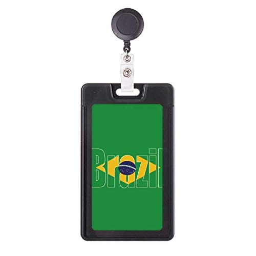 Porte-badge rétractable Brésil à pince rotative anti-chute pour carte d'accès
