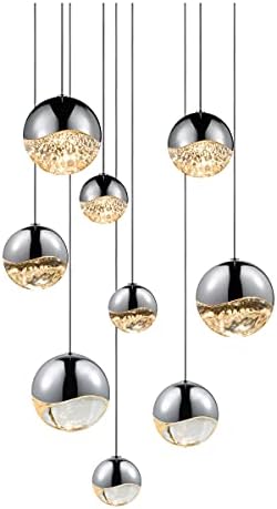 Sonneman 2916.01-AST Contemporary Modern LED Pendant from Grapes¬Æ Collection in Chrome Finish,