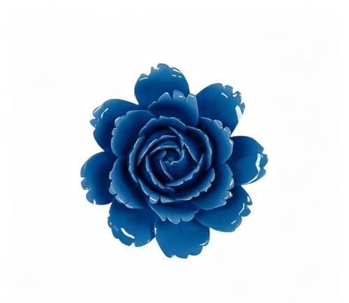 Image of Royal Blue,Camellia, 2.76 inch,Ceramic Flower Wall Art Decor, Artificial Flower Wall Sculpture,Handmade Ceramic Flowers for Home,Hallway,Living Room, Kitchen,Bathroom