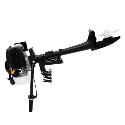 4-Takt 4PS Außenbordmotor Bootsmotor Outboard 55cc Benzin Außenborder 2.9KW Benzinmotor Luftgekühlt CDI System für Schlauchboote, Fischerboote, Segelboote und Kleine Yachten