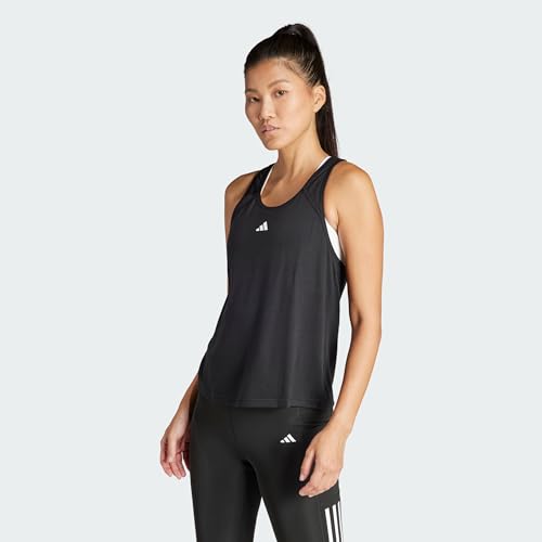 Adidas Femme Train Essentials Minimal Branding Racerback Tank Top, Black, M