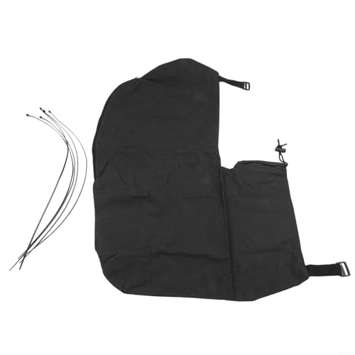 Bolsa de recogida de vacío para hojas con cremallera para unidad de eliminación de hojas, soporte de tela no tejida para succión de desechos de jardín, bolsa de conector redondo ovalado, soplador de