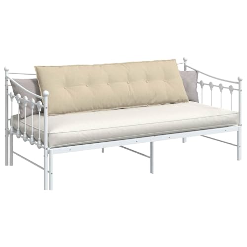 Coussin de dossier dehoussable avec fermeture eclair creme - 4