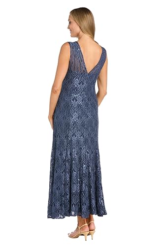 Image of Sleeveless Sequin Lace Mermaid Gown W /Sheer Insets & Strappy Details