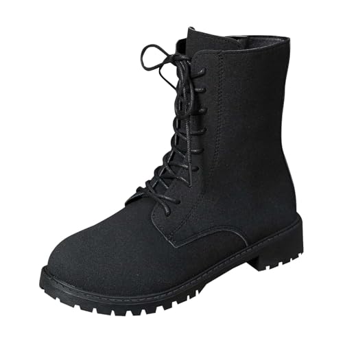 Bottines courtes à talon bas pour femme en daim noir pointure 40