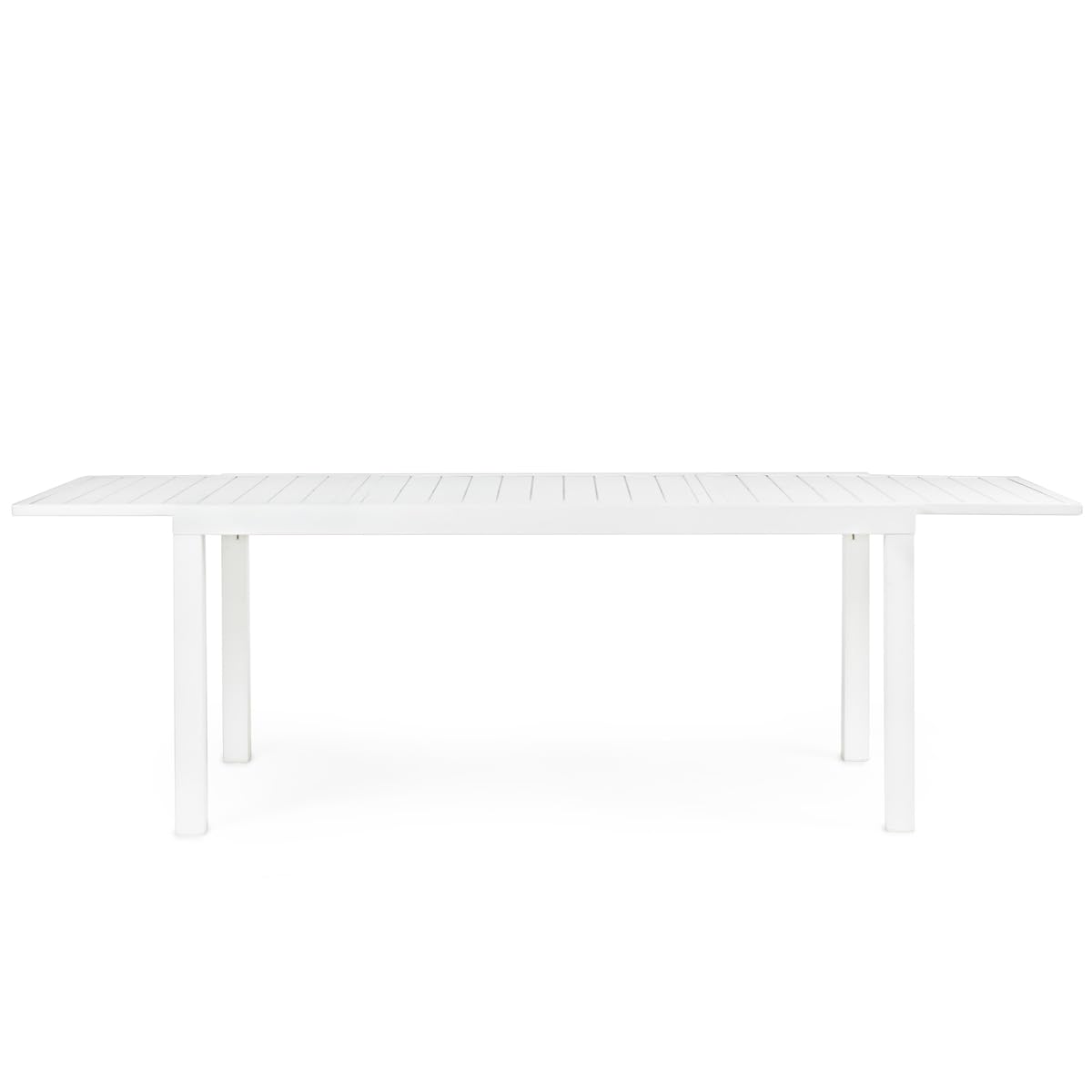 Yellowshop - HILL Tavolo da giardino rettangolare allungabile per esterno in alluminio L160/240xP90xH75 cm Bianco o Coffee (Bianco)
