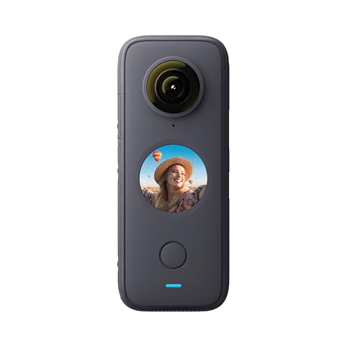 Image of insta360 ONE X2 360 Degree Waterproof Action Camera,5.7k 360 Capture| FlowState Stabilization| Ultra Bright Screen |Touch Screen |AI Editing|Live Streaming, Webcam|Voice Control | Optical Zoom, Black