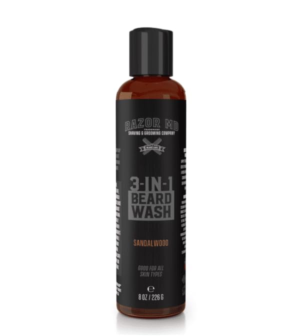 Razor MD Beard Wash for Men 3-in-1 Beard Shampoo Conditioner and Nourishing Mens Grooming with Natural Ingredients that