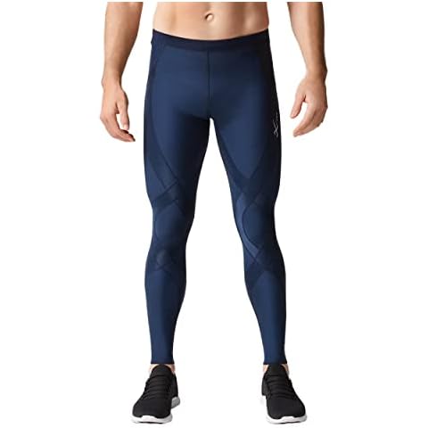 CW-X Men's Endurance Generator Insulator Thermal Compression Tights, Base Layer Pants for Skiing and Snowboarding, Navy, Large Cover