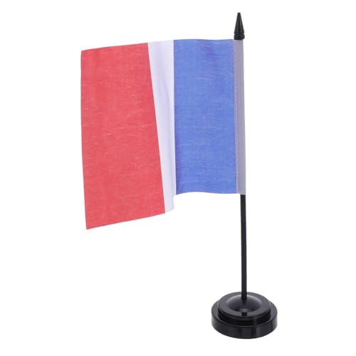 NUOLUX 10個フランス卓旗 ミニデスクフラッグ 安定ベース付き 軽量コンパクト 携帯便利 オフィス会議室装飾用 卓上ディスプレイ用
