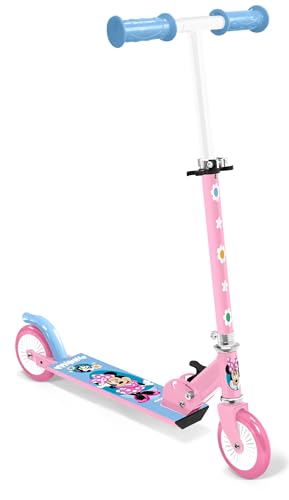 Trottinette Pliable Minnie roulement a Billes ABEC 5 - Frein arrière au Pied - Hauteur Ajustable -...