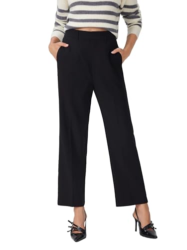 CIDER Women's Tapered Trousers Middle Waist Casual Stylish Pants3