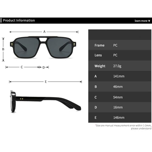 FALLTOYC-Retro Sunglasses Women Gradient Shades UV400 Rivets Men Sun Glasses3