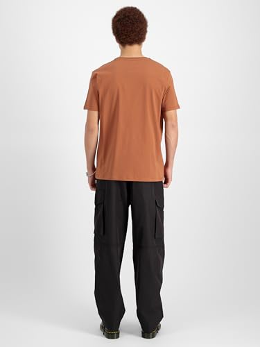 Alpha Industries Herren Basic Für T-Shirt, Hazel Brown, XXL EU – Ansicht 4