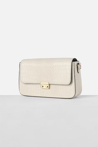 Image of Allen Solly Crocodile Textured PU Structured Shoulder Bag