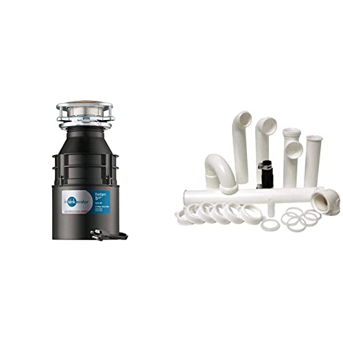 InSinkErator Garbage Disposal with Cord, Badger 5XP, Power Series, 3/4 HP Continuous Feed & PF WaterWorks PF0989 Garbage Disposal Installation Kit, White - image 1
