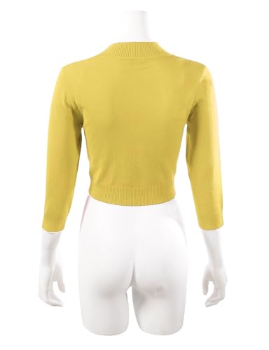 Image of Allsense Women's 3 /4 Sleeve Bolero Shrug for Dresses | Open Front Cropped Cardigan, Lightweight Knit Dress Cover Up