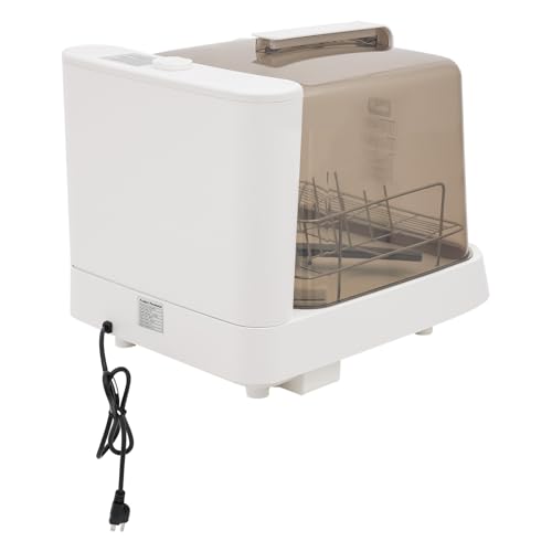 Image of Portable Countertop Dishwasher, 800W Mini Dishwasher 18.89x14.96x15.74in Dish Washing Machine with See-Through Window, Touch Control, 360 Lower Spraying for Small-Sized Houses (White-3)