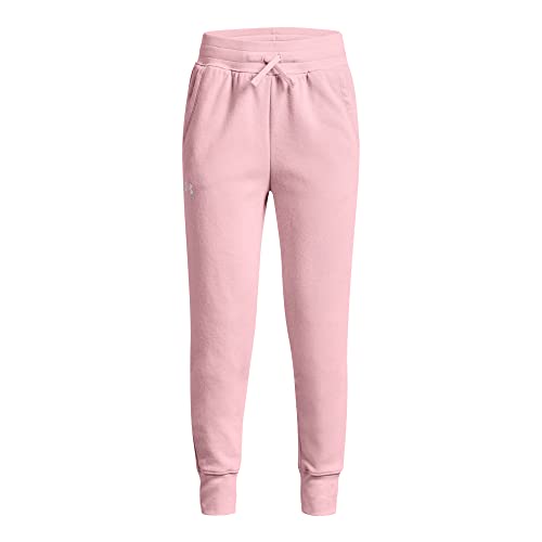 Under Armour Girls Rival Fleece Joggers, (647) Prime Pink / / White, X-Small