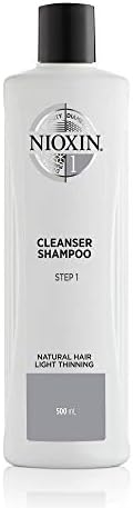 Nioxin System 1 Scalp Cleansing Shampoo with Peppermint Oil, Treats Dry and Sensitive Scalp, Dandruff Relief and Anti-Hair Breakage, For Natural Hair with Light Thinning, 16.9 fl oz