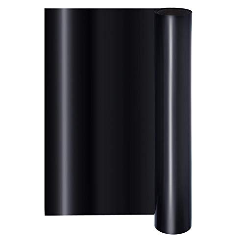 Black HTV Vinyl Roll Iron on Vinyl Heat Transfer Vinyl 15'x12'' for T-Shirt Machines Craft Cutters 12 Inches by 15 Feet