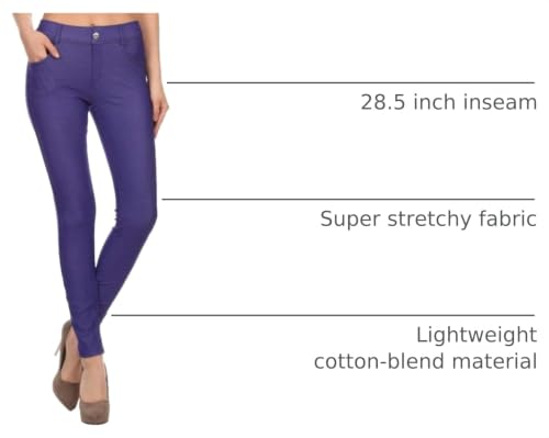 Image of YELETE Women's Basic Five Pocket Stretch Jegging Tights Pants