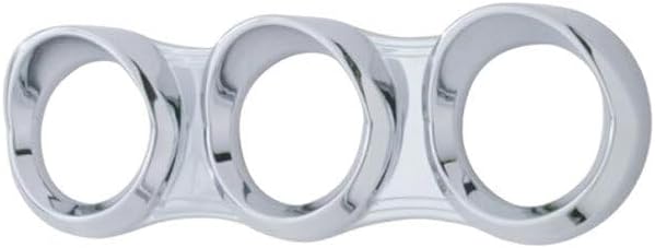 Technical Precision Replacement For PETERBILT 379 YEAR 2006 CHROME 3 HORIZONTAL GAUGE CLUSTER BEZEL W/VISOR
