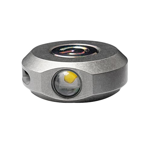 Lodoot Linterna de exterior recargable pequeña linterna LED para acampar y senderismo, linterna de aleación de titanio