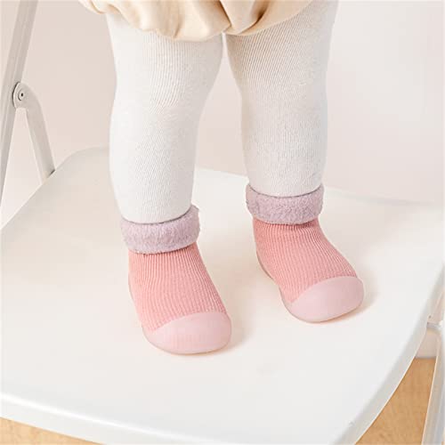 Baby Shoes Girls,Baby Girl Shoes Sock Shoes Anti-Slip Fuzzy Slipper Breathable Home Work Shoes 0-3 Years2