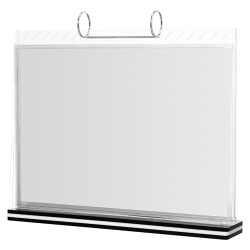 Soporte para menú abatible de PVC con alineación horizontal para escritorio