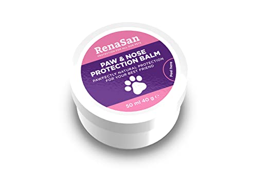 RenaSan Paw & Nose Balm for Dogs and Cats - Natural Moisturising Protection for Dry Paws and Noses Helps Soothe and Condition (50ml)