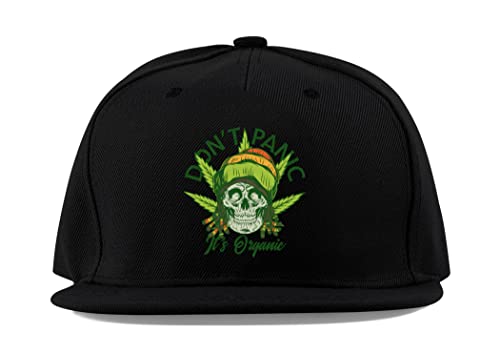 Casquette Rasta Skull Marijuana respirante en coton noir idéale pour vos sorties skate
