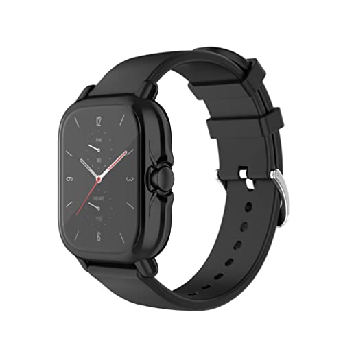 [Comtax] for Huami Amazfit GTS3/ GTS 2/ GTS 2e �ی�P�[�X Case �\�t�g TPU�ގ� �҂�����Ή� �C�菝�h�~ �y�� ���^ �h�Ռ� �S�ʕی�P�[�X (�u���b�N)
