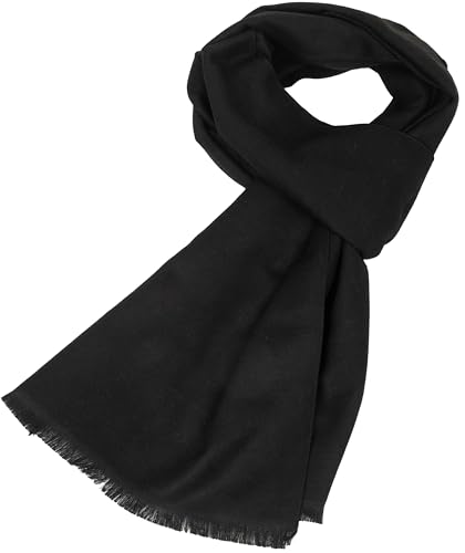 INOGIH Mens Winter Soft Warm Solid-Tassel-Feel-Scarves Chunky Long Scarves for Cold Weather 11.8 * 70.8 inch