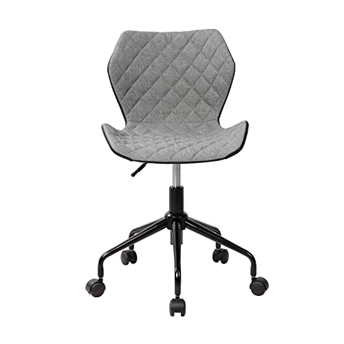 Techni Mobili Deluxe Modern Office Armless Task Chair, Grey 21.5D X 21W X 31H In #TOP3