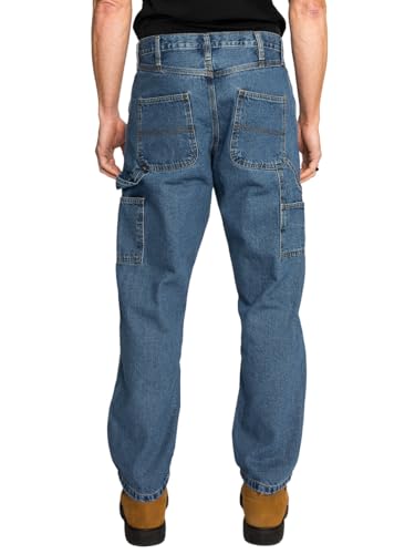 Image of FULL BLUE Carpenter Denim Jeans, Relaxed Fit, Utility Pocket & Hammer Loop