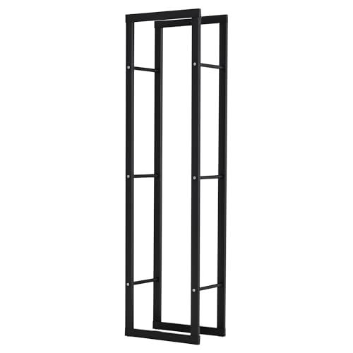 HOMCOM Kaminholzregal 40 x 25 x 150 cm Brennholzregal aus Metall,...