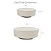 The HC Companies 8 Inch Round Plastic Succulent Capri Bowl Decorative Indoor Flower Succulent Planter Pot with Drain Plug Hole, Vanilla Bisque