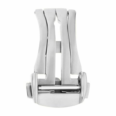 Ewatchparts 18mm Deployment Butterfly Buckle Clasp Compatible With Omega Seamaster Planet Ocean Watch Band Strap