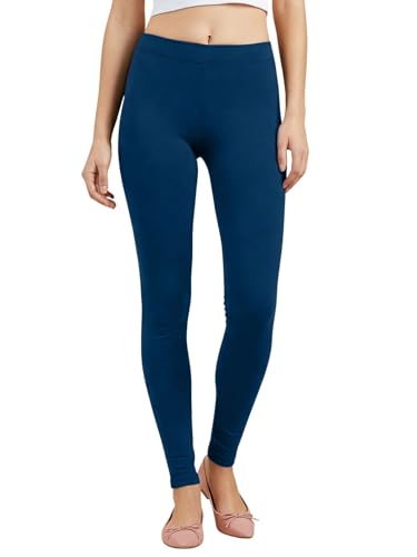 Image of JUNEBERRY Cotton Lycra Skinny Fit Leggings for Women & Girls (Sizes: S to 2XL) (Colors: Black, Beige, White, Grey, Brown, Pink & Wine)
