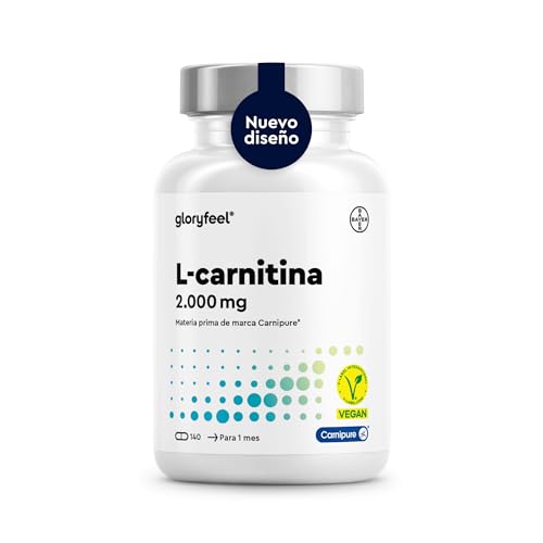 L Carnitina 2000 mg   Primera calidad: Carnipure® de Lonza  140 Cápsulas   Energía y resistencia   Probada en laboratorio, Vegana, sin aditivos, fabricada en Alemania