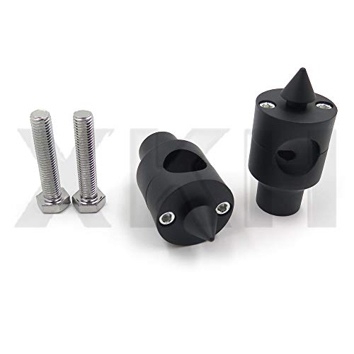 Xkh- Shorty Spike Round 1" Handlebar Riser Compatible With Harley Kawasaki Suzuki Chromed Motorcycle [B00Yb494B2] #TOP8