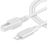 QIMIAOUS Lighting OTG MIDIケーブル USB Type Bケーブル 一部のiPhone iPad i0S対応 電子楽器 ピアノ Midi コントローラー Midi キーボード オーディオインターフェイス (1.5M)