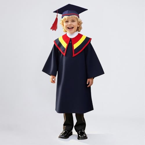 Image of Kindergarten 2025 Graduation Cap and Gown Tassel Sets with Charm 2PCS Graduations Stoles for Kids Grad Party Clothes